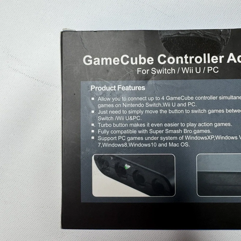 New GameCube Controller Adapter 4 Port For Nintendo Switch Wii U & PC USB TURBO